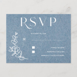 Dusty Blue Wedding RSVP Briefkaart