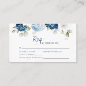 Dusty Blue Wedding RSVP Enclosure Kaart (Voorkant)