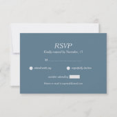 Dusty Blue Wedding RSVP-kaart RSVP Kaartje (Voorkant)