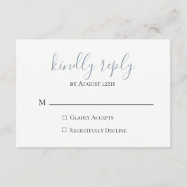Dusty Blue Wedding RSVP-kaart RSVP Kaartje