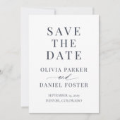 Dusty Blue Wedding Save the Date (Voorkant)