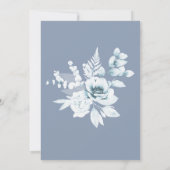 Dusty Blue Wedding Save the Date Invitation Kaart (Achterkant)