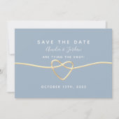 Dusty Blue Wedding Save the Date Kaart (Voorkant)