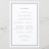 Dusty Blue Wedding Script Modern Ceremony Program (Achterkant)