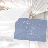 Dusty Blue Wedding Simple Bedankkaart