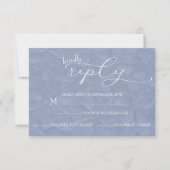 Dusty Blue Wedding Simple Chic RSVP Kaartje (Voorkant)