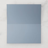 Dusty Blue Wedding Simple Modern Minimalist Guest Plaatskaartje (Binnenkant ongevouwen)