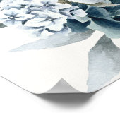 Dusty Blue Wedding Spaans Welkomstbord Poster (Hoek)