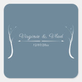 Dusty Blue Wedding Sticker (Voorkant)