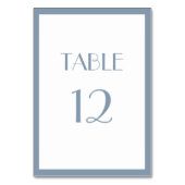 Dusty Blue Wedding Table Kaart (Voorkant)