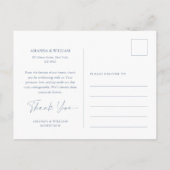 Dusty Blue Wedding Thank You Card  Aankondigingskaart (Achterkant)