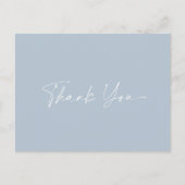 Dusty Blue Wedding Thank You Card  Aankondigingskaart (Voorkant)