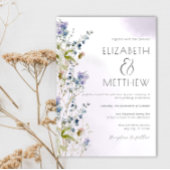 Dusty blue Wedding Uitnodiging