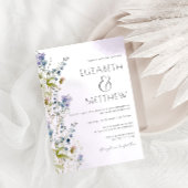 Dusty blue Wedding Uitnodiging