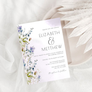 Dusty blue Wedding Uitnodiging