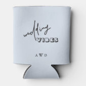 Dusty Blue Wedding Vibes Blikjeskoeler (Voorkant)