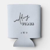 Dusty Blue Wedding Vibes Blikjeskoeler (Achterkant)