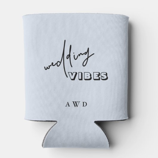 Dusty Blue Wedding Vibes Blikjeskoeler (Achterkant)