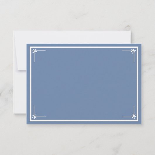 Dusty Blue Wedding Website E-mail RSVP Card (Achterkant)