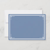 Dusty Blue Wedding Website E-mail RSVP Card Kaartje (Achterkant)