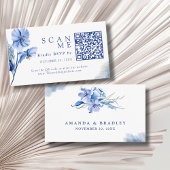 Dusty Blue Wedding Website & QR Code Bruiloft RSVP Informatiekaartje