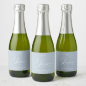 Dusty Blue Wedding Wine Favoriet Label – "Cheers" Sparkling Wijnetiket (Flessen)