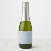 Dusty Blue Wedding Wine Favoriet Label – "Cheers" Sparkling Wijnetiket (Voorkant)