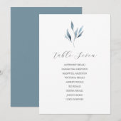 Dusty Blue Wedding Zitkaart Sjabloon Kaart (Voorkant / Achterkant)