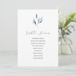Dusty Blue Wedding Zitkaart Sjabloon Kaart