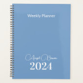 Dusty Blue Weekly Maandelijkse Business Planner (Voorkant)