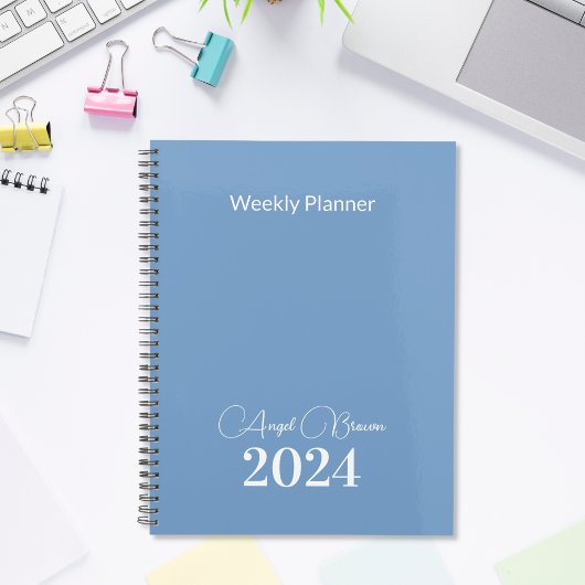 Dusty Blue Weekly Maandelijkse Business Planner