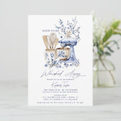 Dusty Blue weggeslingerd Vrijgezellenfeest Kaart (Staand voorkant)