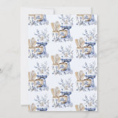 Dusty Blue weggeslingerd Vrijgezellenfeest Kaart (Achterkant)