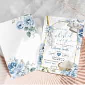 Dusty Blue weggeslingerd Vrijgezellenfeest Kaart