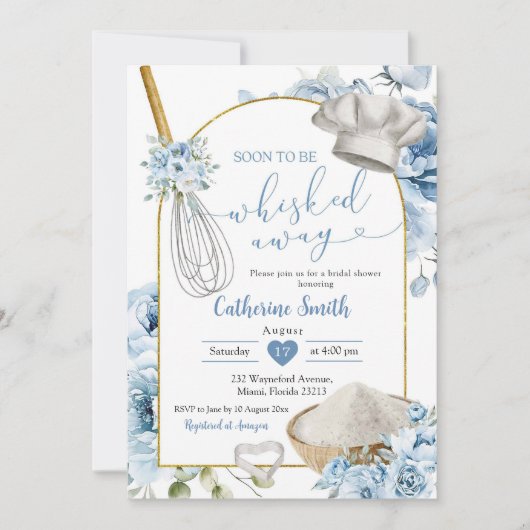 Dusty Blue weggeslingerd Vrijgezellenfeest Kaart (Voorkant)