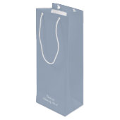 Dusty Blue Welkom bij ons huwelijk Wijn Cadeautas (Achterkant Gekanteld)