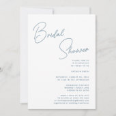 Dusty Blue Whimsical Script Chic Vrijgezellenfeest Kaart (Voorkant)