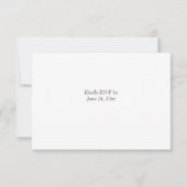 Dusty Blue & White Bloemen Bruiloft RSVP 3 Maaltij (Achterkant)