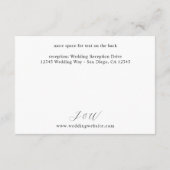 Dusty Blue & White Bloemen Details Informatiekaartje (Achterkant)