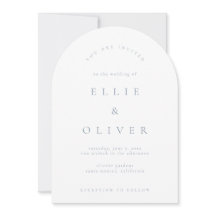 Dusty Blue & White Boho Arch Modern Wedding