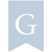 Dusty Blue White Cross Boy Baptism Bunting Flags Vlaggetjes (Eerste vlag)