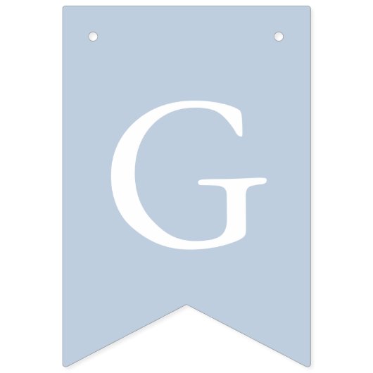 Dusty Blue White Cross Boy Baptism Bunting Flags Vlaggetjes (Eerste vlag)