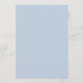 Dusty Blue White Cross Boy Baptism Menu Kaart (Achterkant)