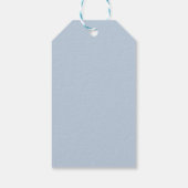 Dusty Blue White Cross Boy Doop Gift Labels Cadeaulabel (Achterkant)