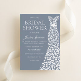 Dusty Blue & White Dress Vrijgezellenfeest Kaart