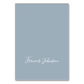 Dusty Blue White Elegant Volledige Naam Plaats Kaa Kaart (Voorkant)