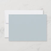 Dusty Blue White en Gray Calligraphy RSVP Wedding (Achterkant)