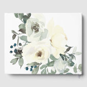 Dusty Blue & White Floral Gastenboek (Achterkant)