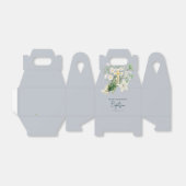 Dusty Blue White Floral Religious Cross Baptisme Bedankdoosjes (Uitgevouwen)