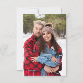 Dusty Blue & White Floral Save the Date w Photo (Achterkant)